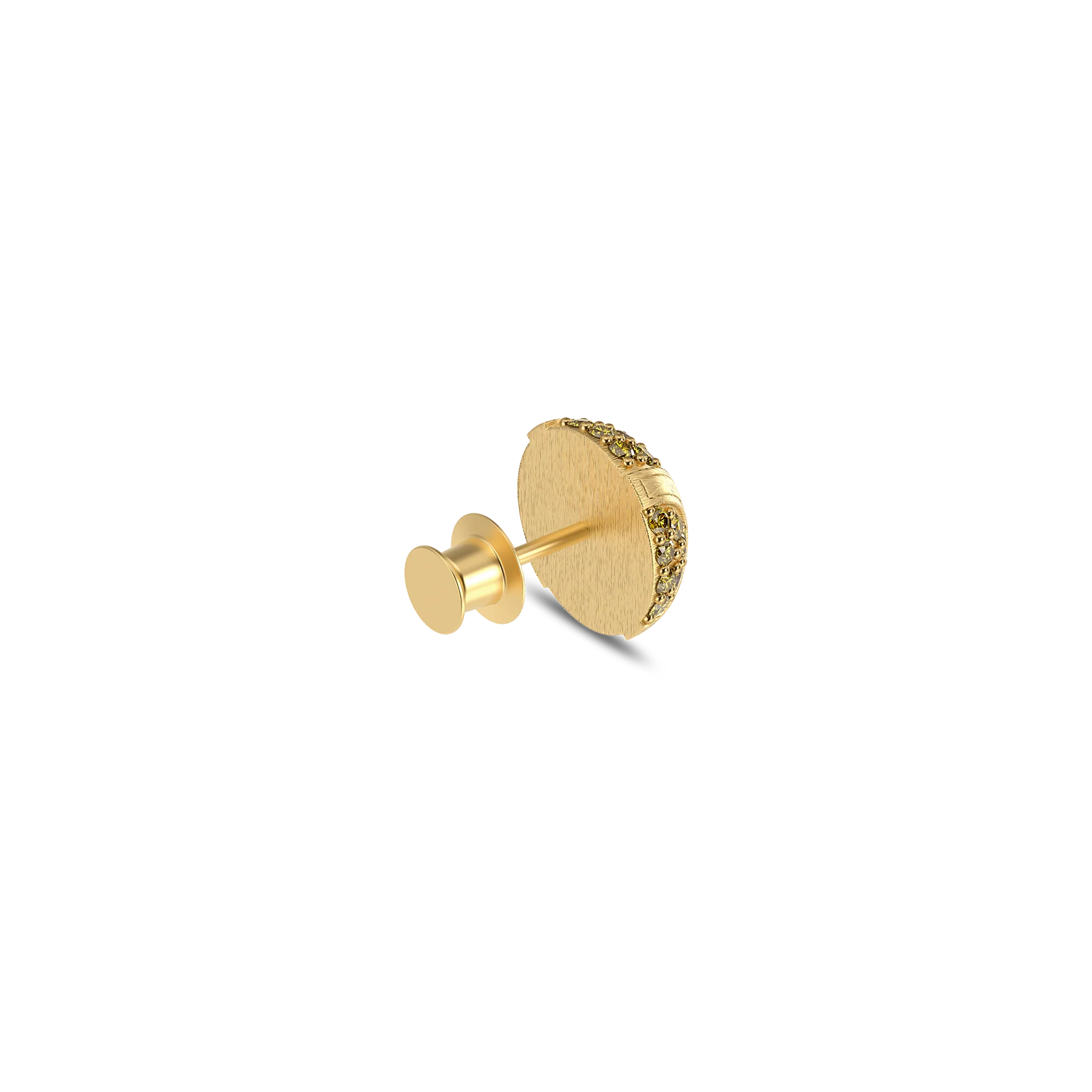 'The Tennis' Ball Brooch, Yellow Diamond Pavé