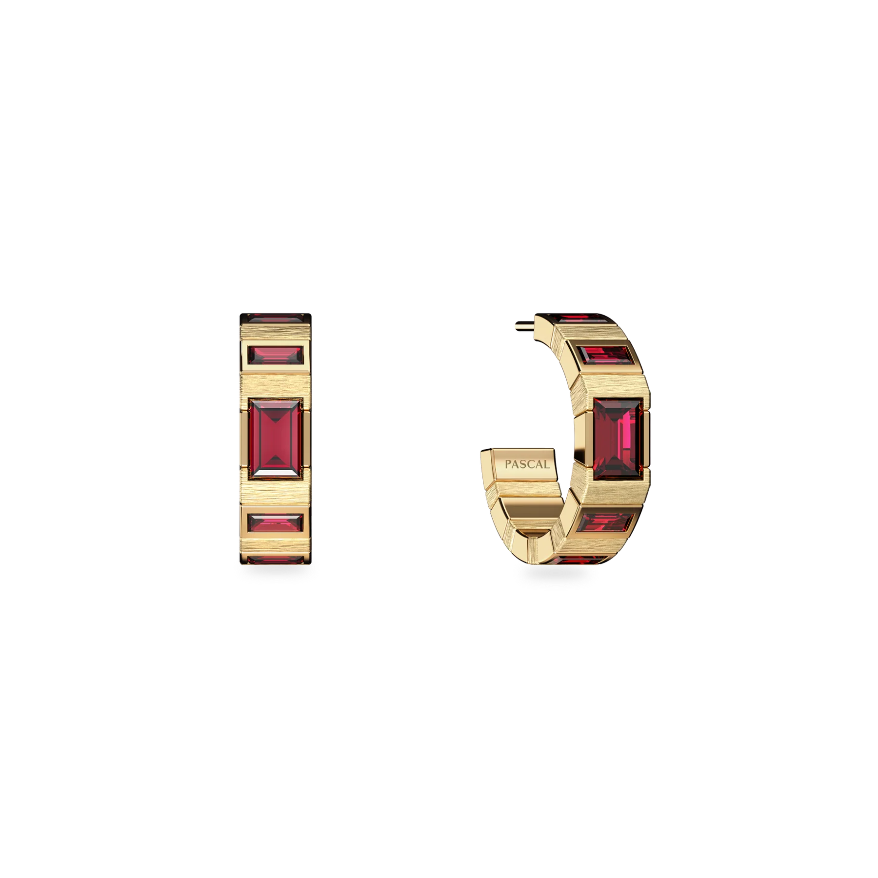 'Parthènope' Gemstone Hoop Earrings