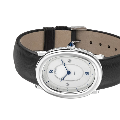 Oval Bubble Diamond Watch - Azure Frost