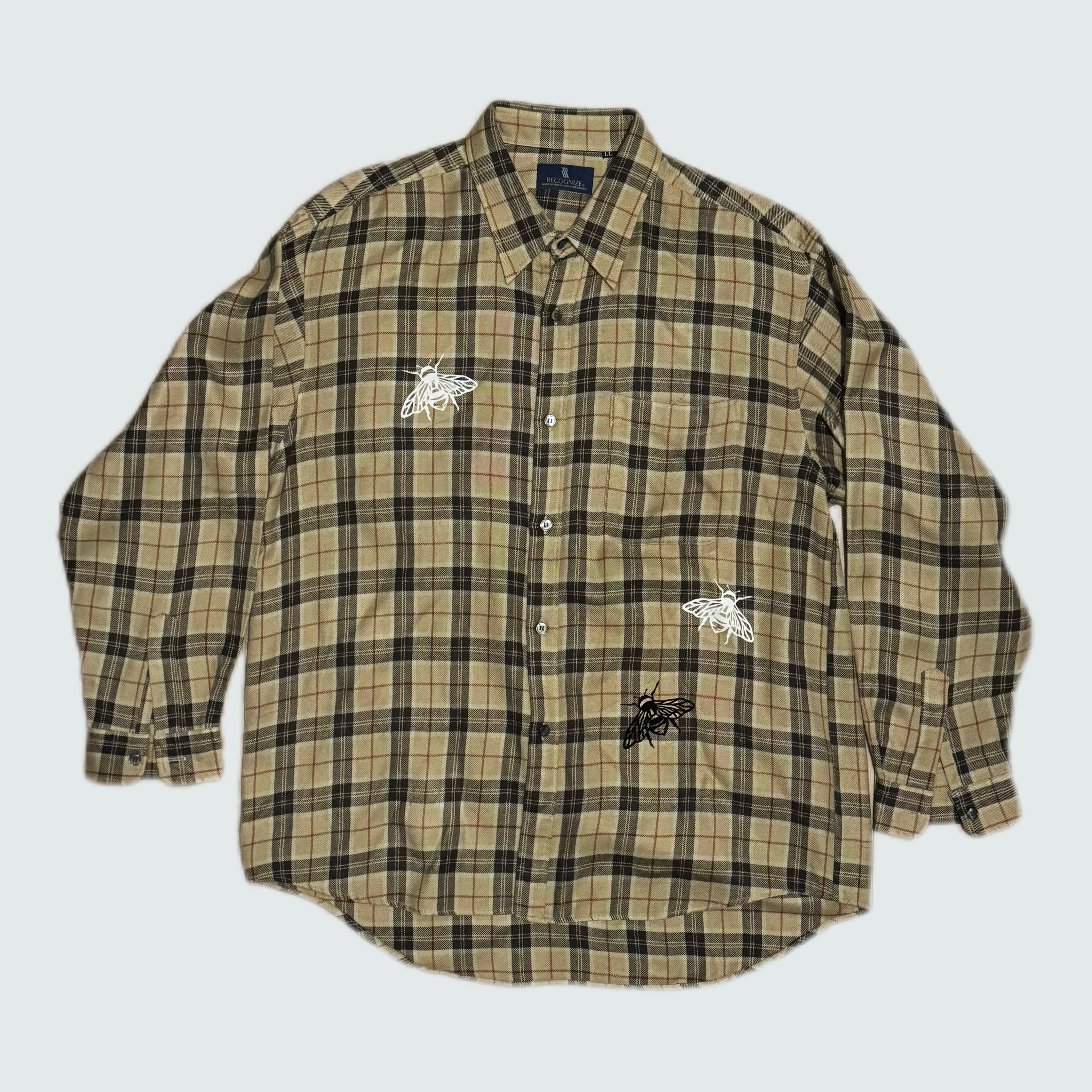 Vintage Plaid Shirt “RECOGNIZE” (XL)