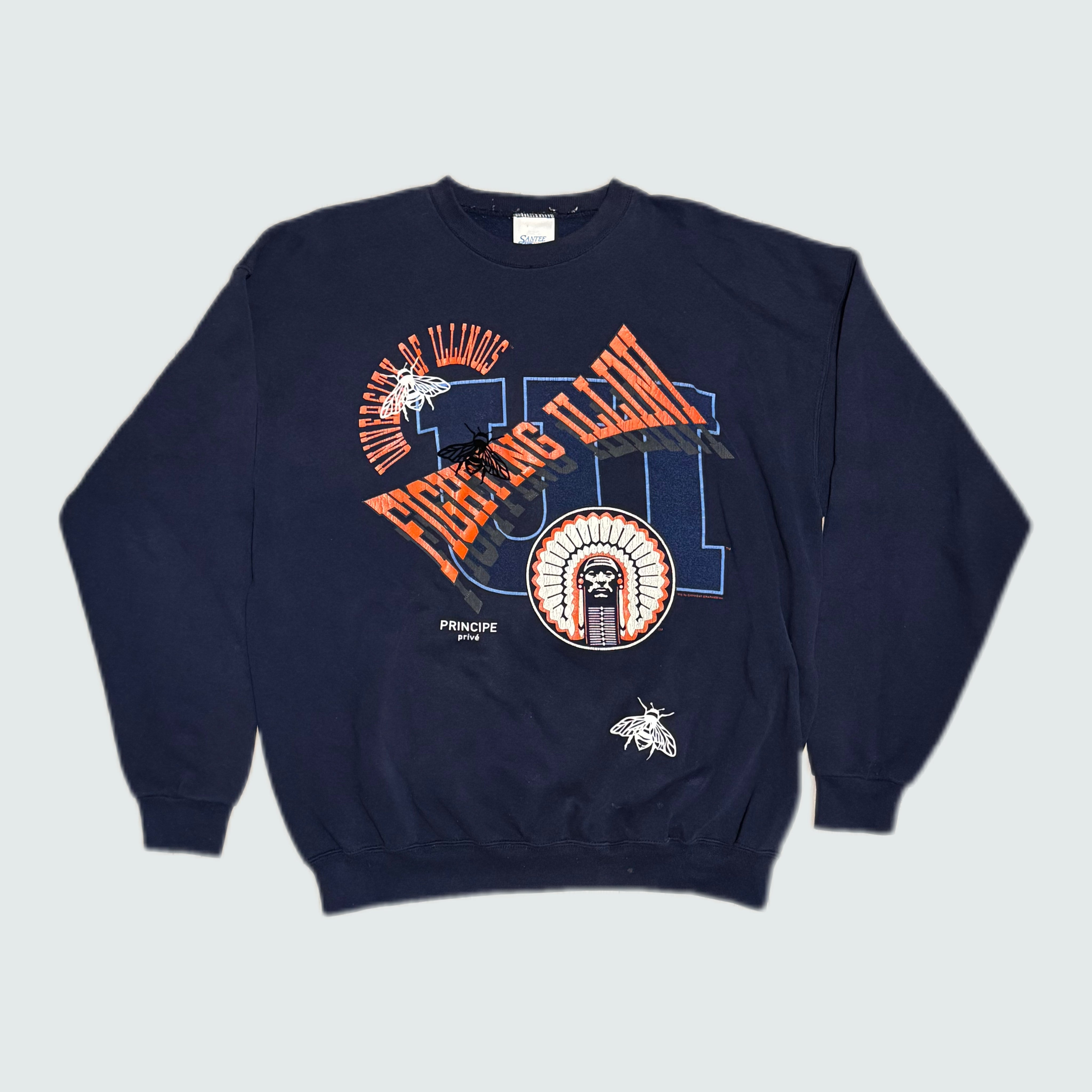 [Vintage] sweat shirts “FIGHTING ILLINI” (XL)