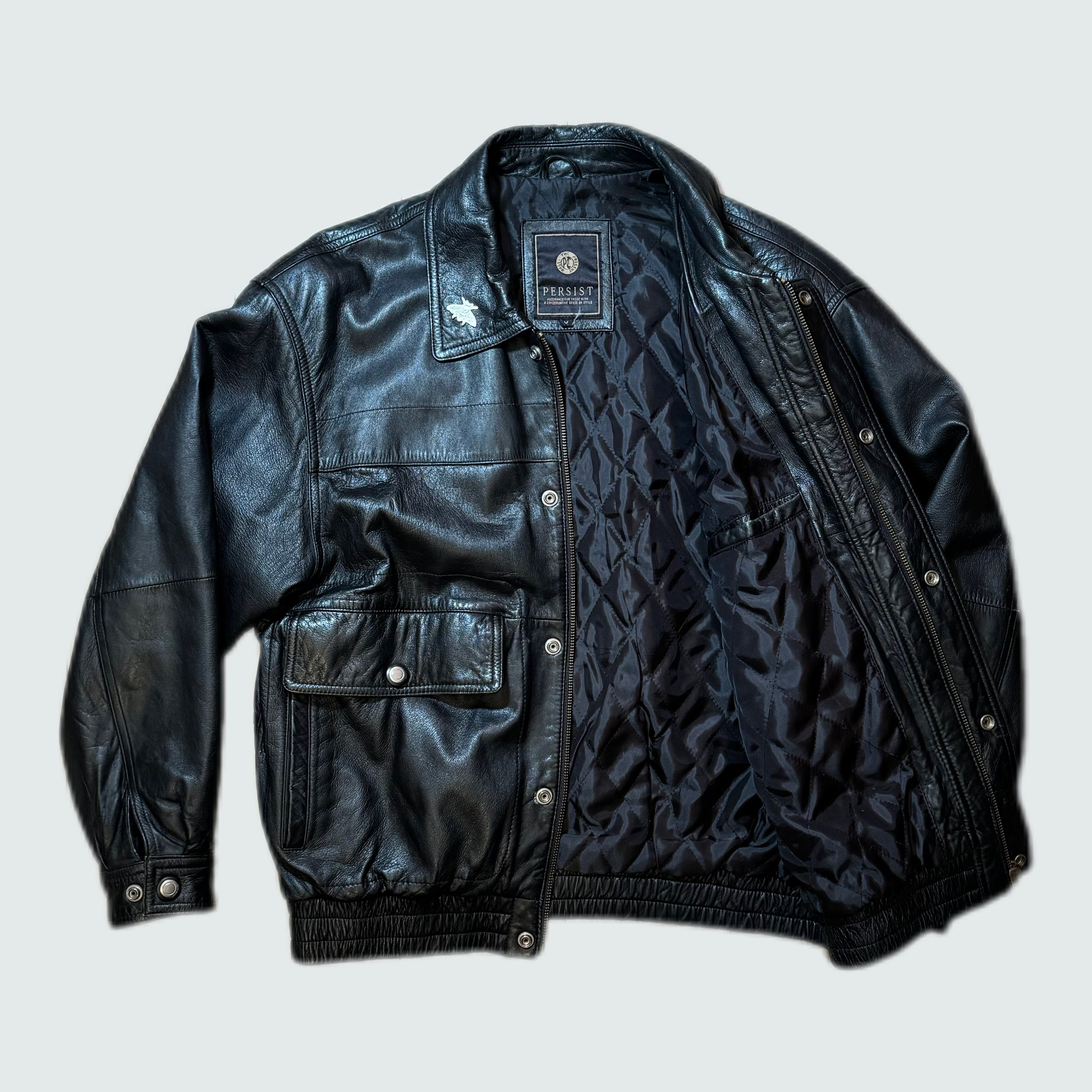 [VINTAGE] LEATHER JACKET “PERSIST” (M)