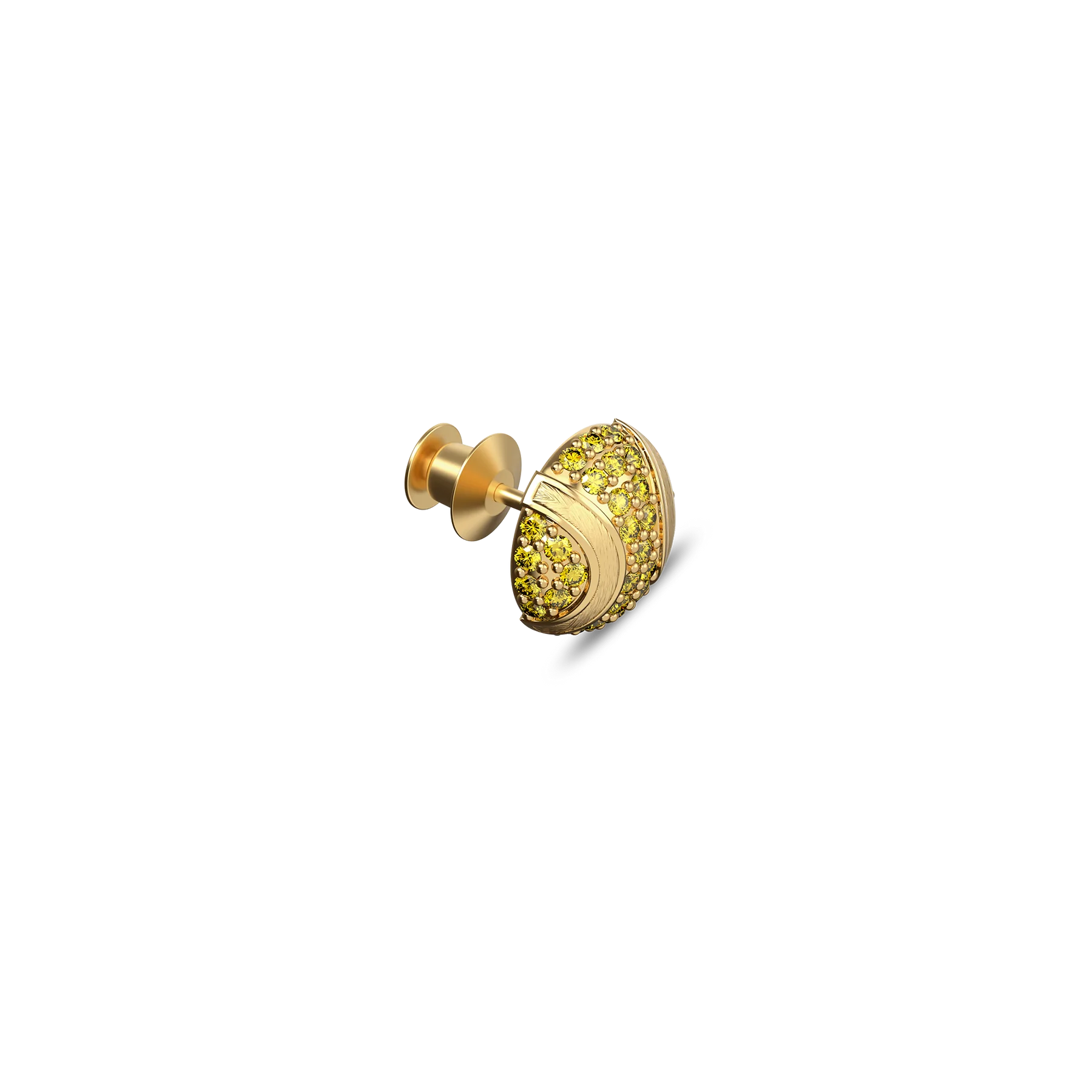'The Tennis' Ball Brooch, Yellow Diamond Pavé