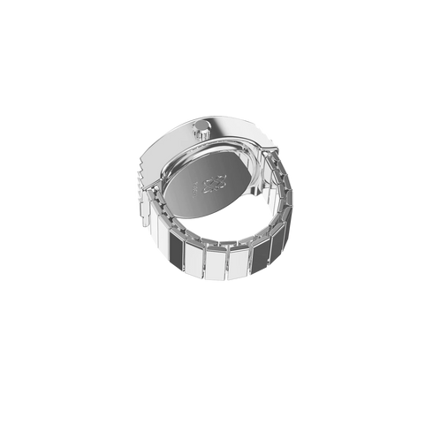 Luxe Classic Diamond Watch Ring - Silver Serenade