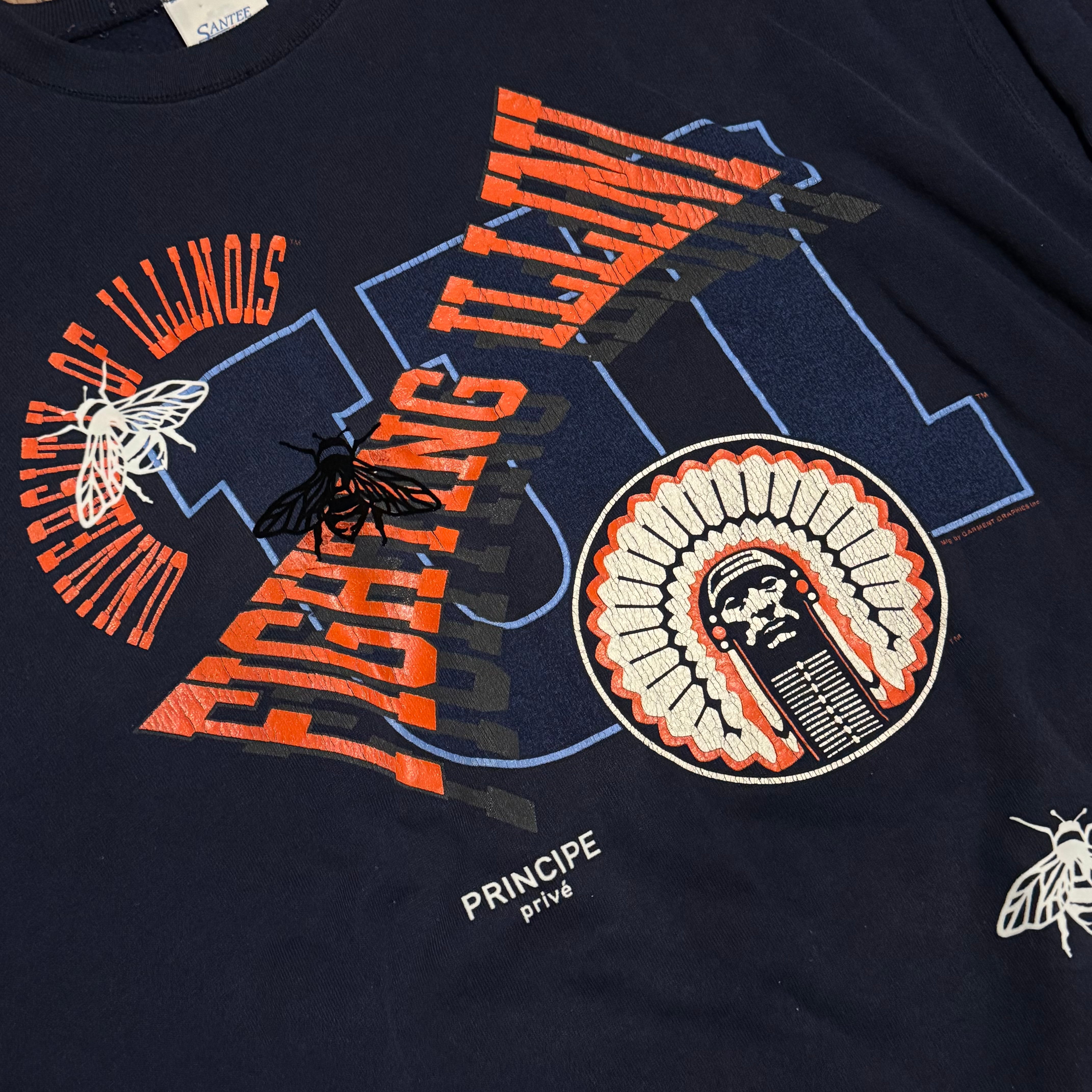 [Vintage] sweat shirts “FIGHTING ILLINI” (XL)