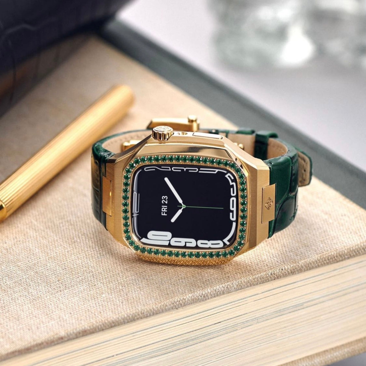 Apple Watch Case - CLD41 - Gold / Green