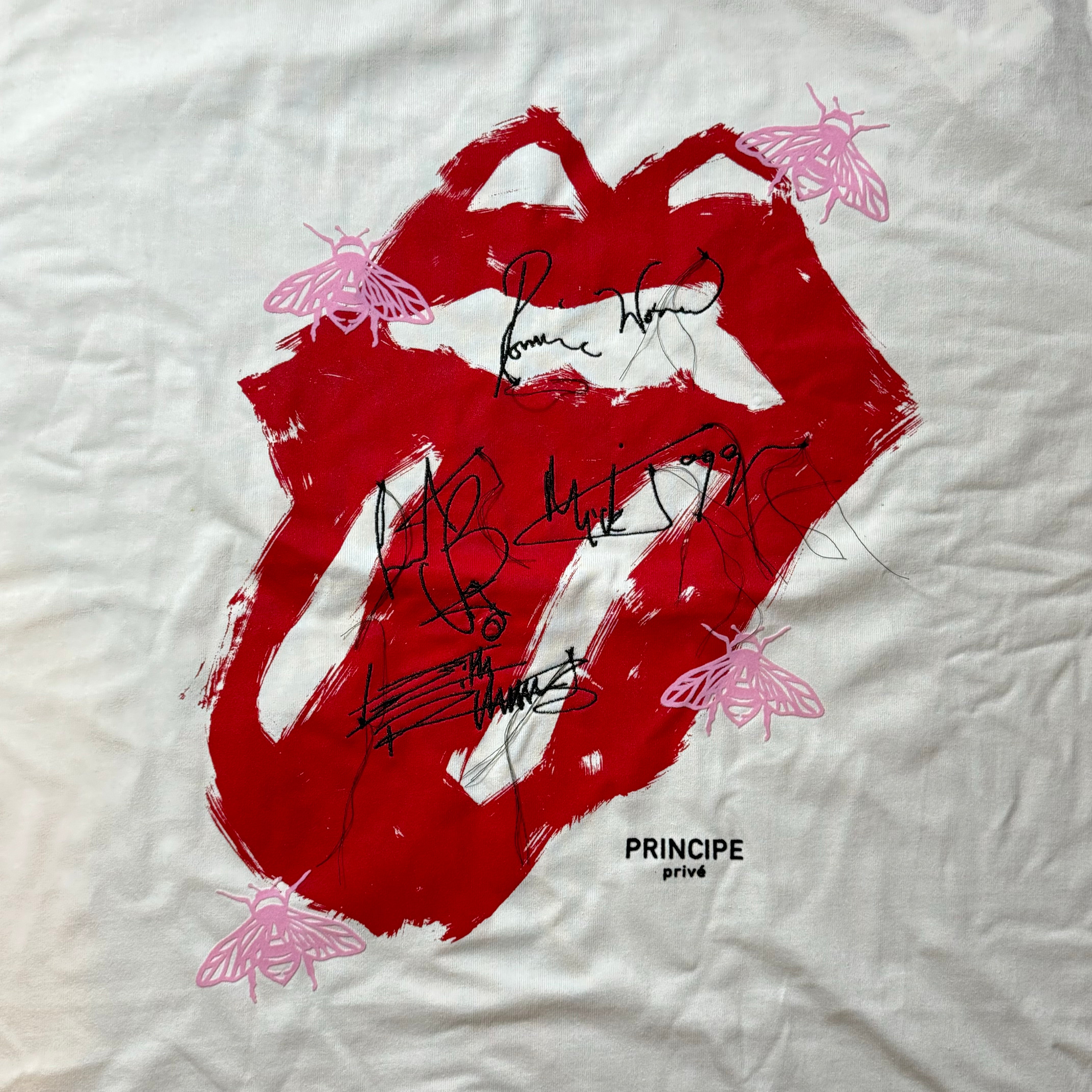 SIGNATURE LICK EMBROIDERED T-SHIRT