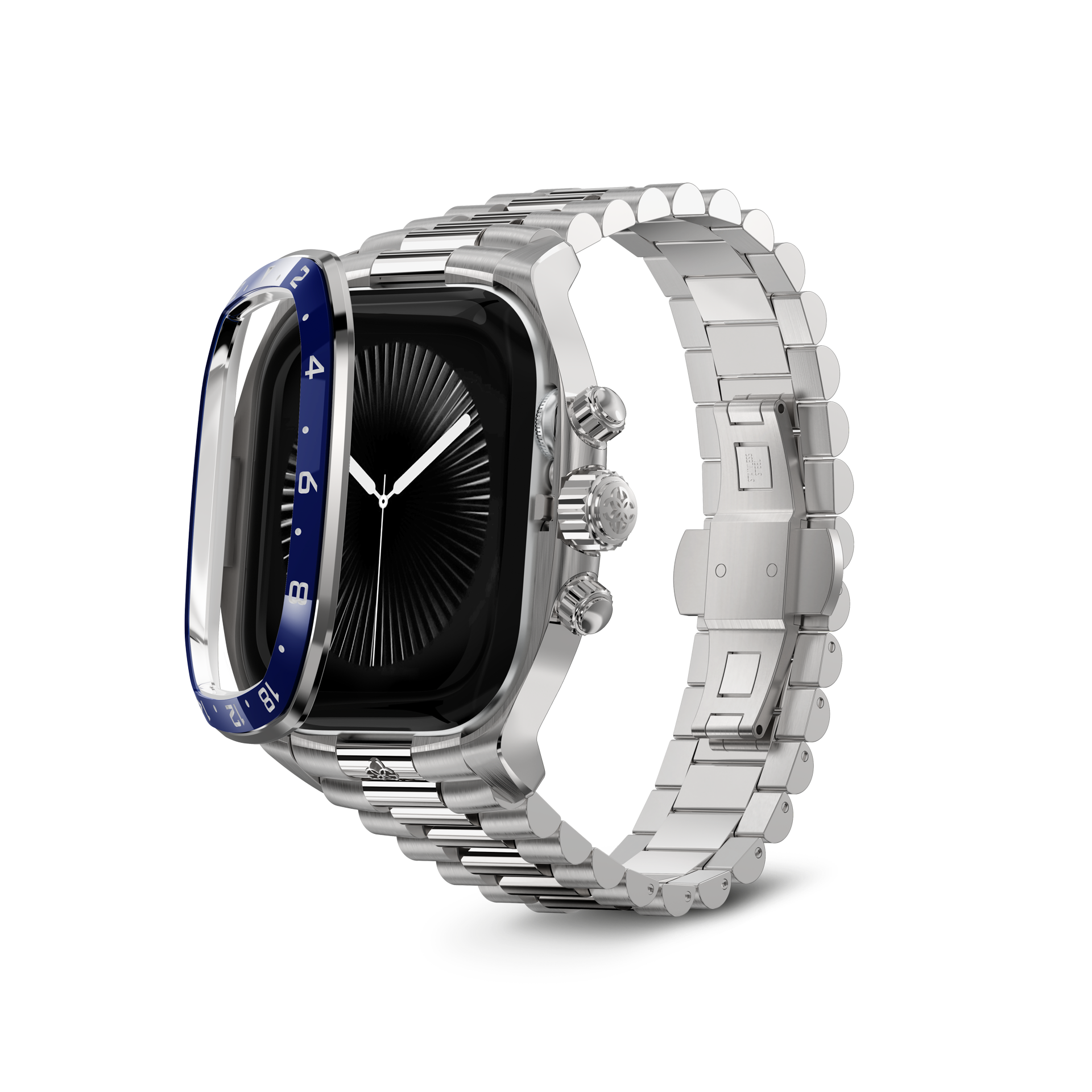 Apple Watch Case - CRCS46 Silver/Blue