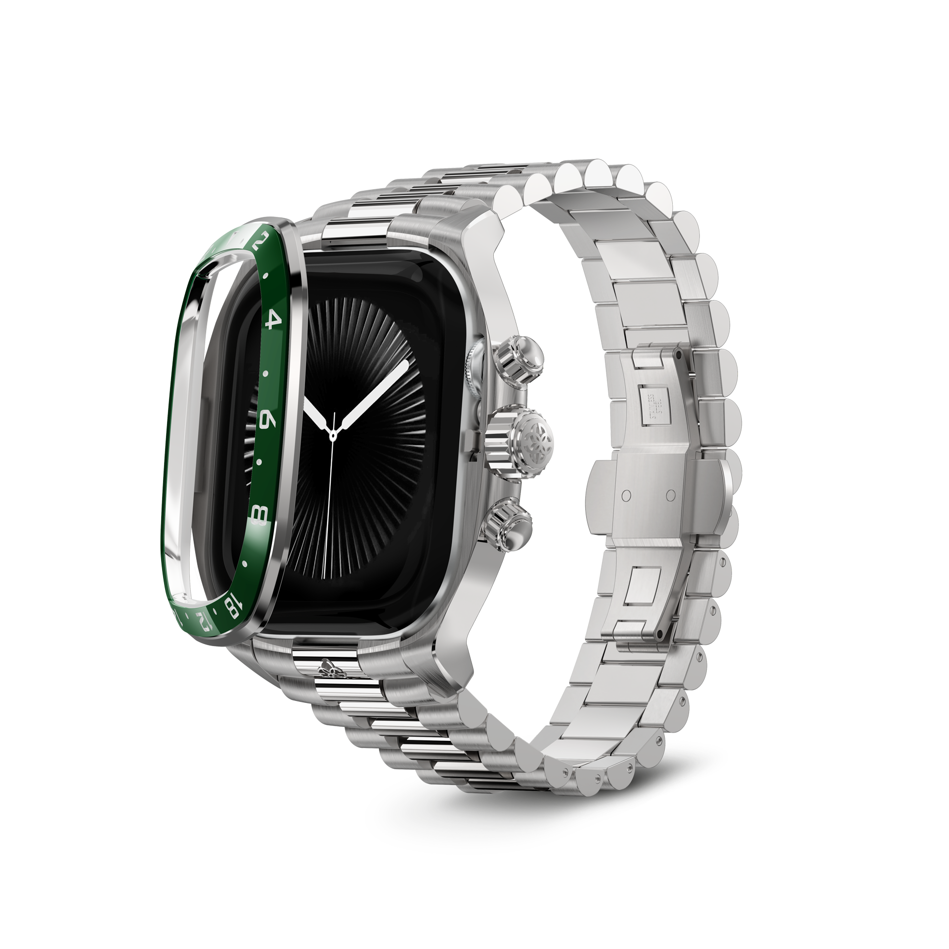 Apple Watch Case - CRCS46 Silver/Green