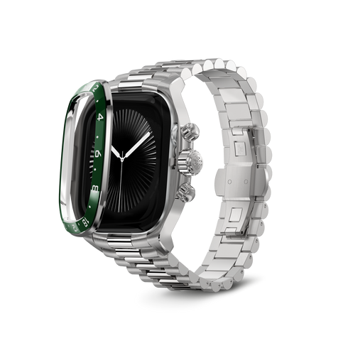 Apple Watch Case - CRCS46 Silver/Green