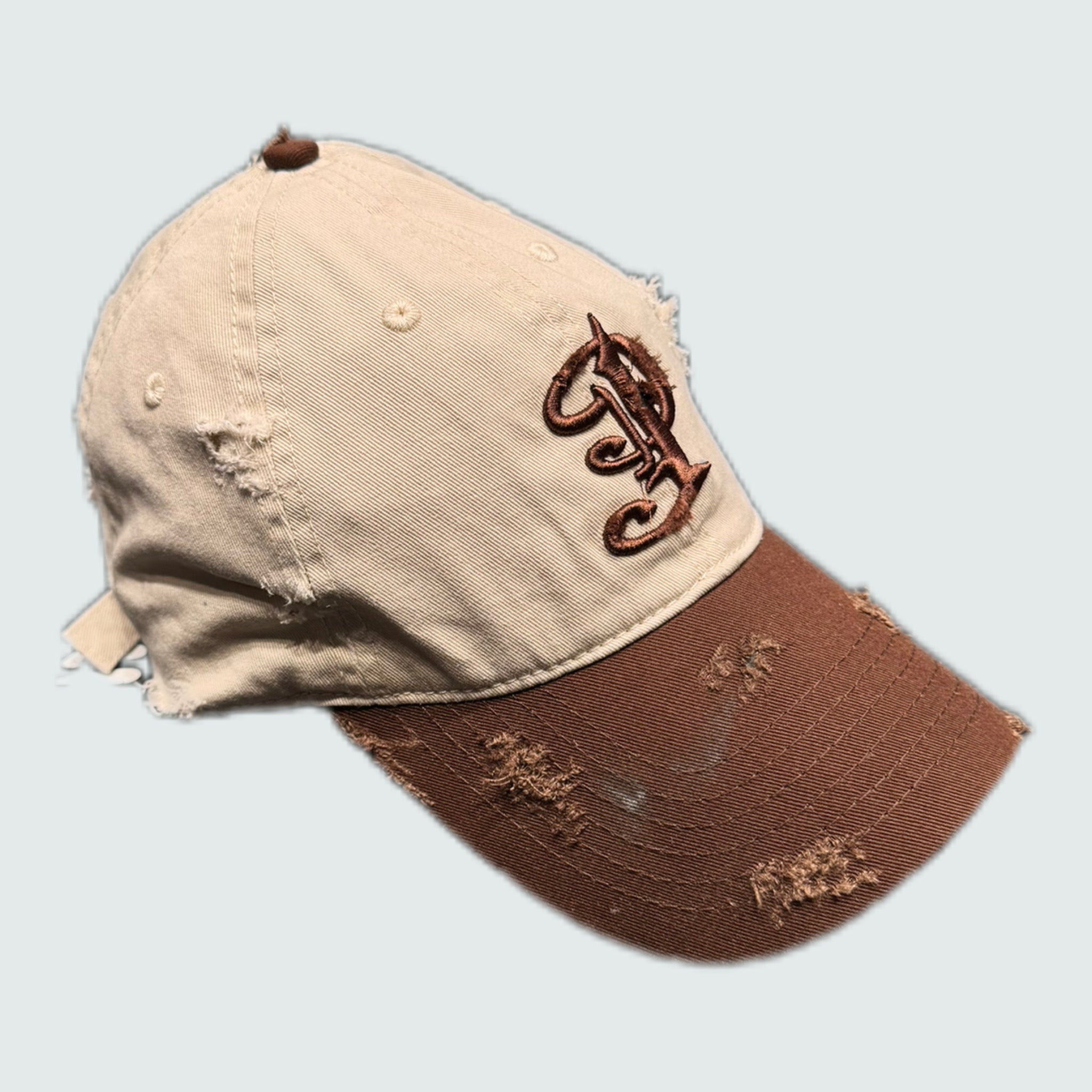 Damaged “P” Logo Cap - Brown