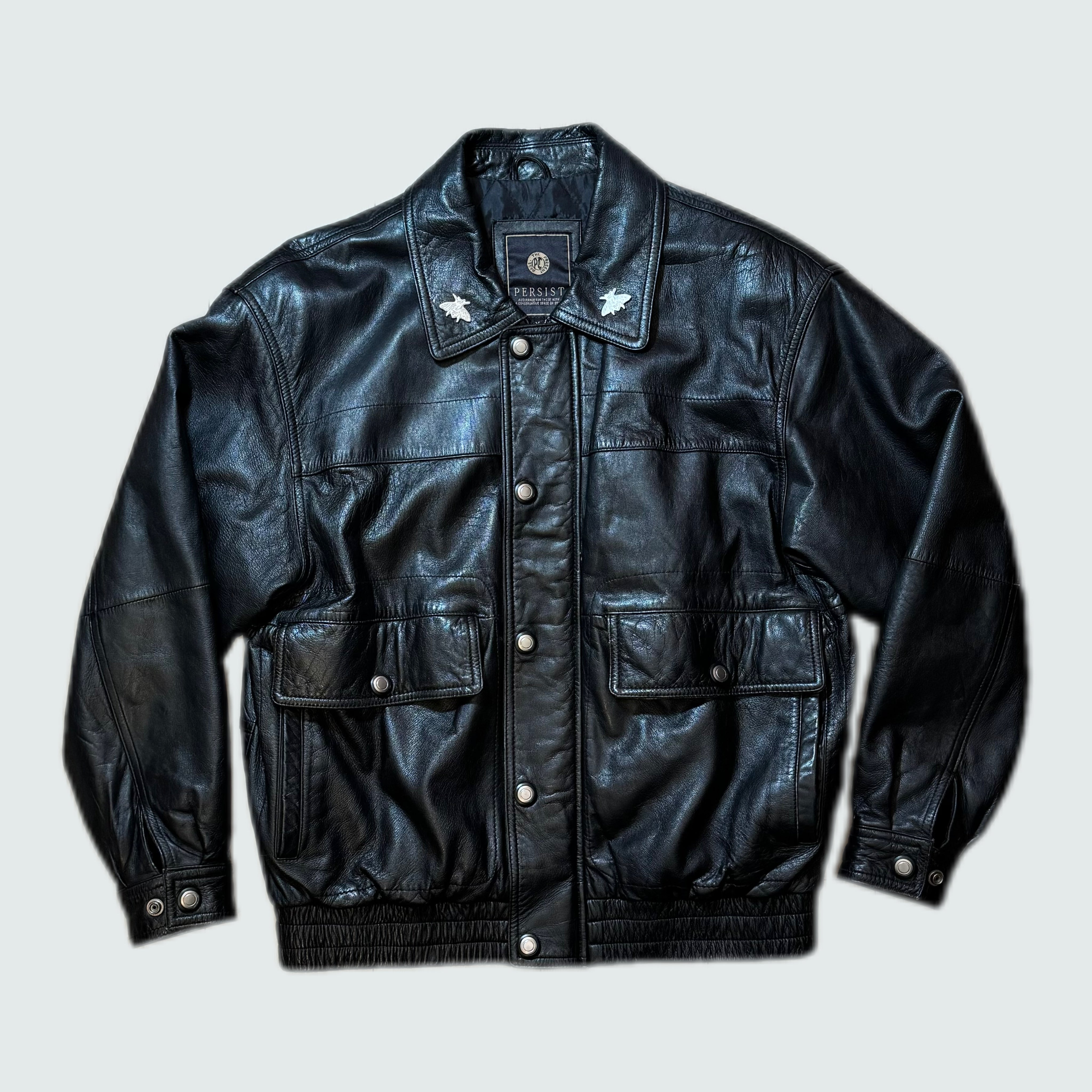 [VINTAGE] LEATHER JACKET “PERSIST” (M)