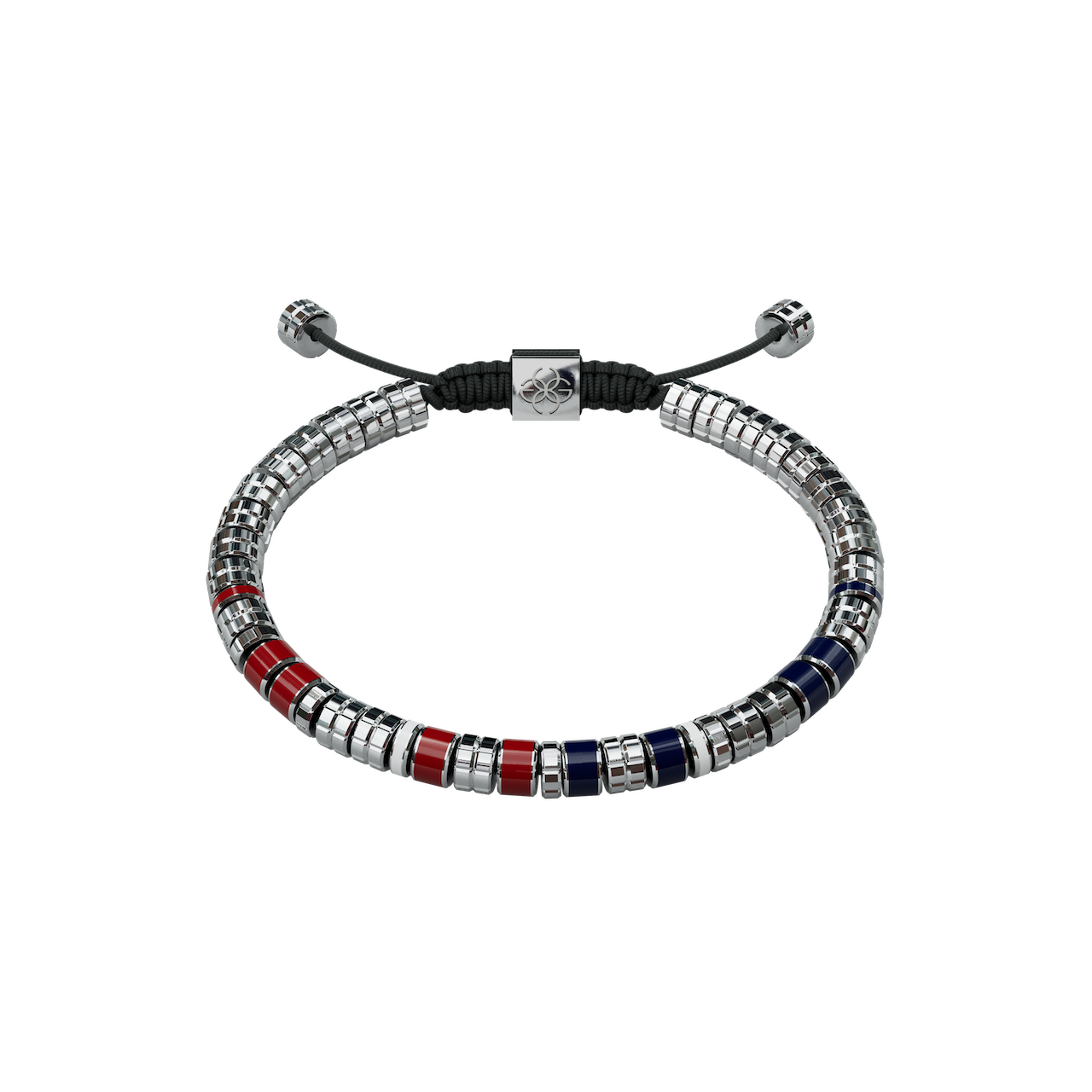 Bracelet - EV - Silver - Red & Blue