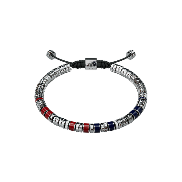 Bracelet - EV - Silver - Red & Blue