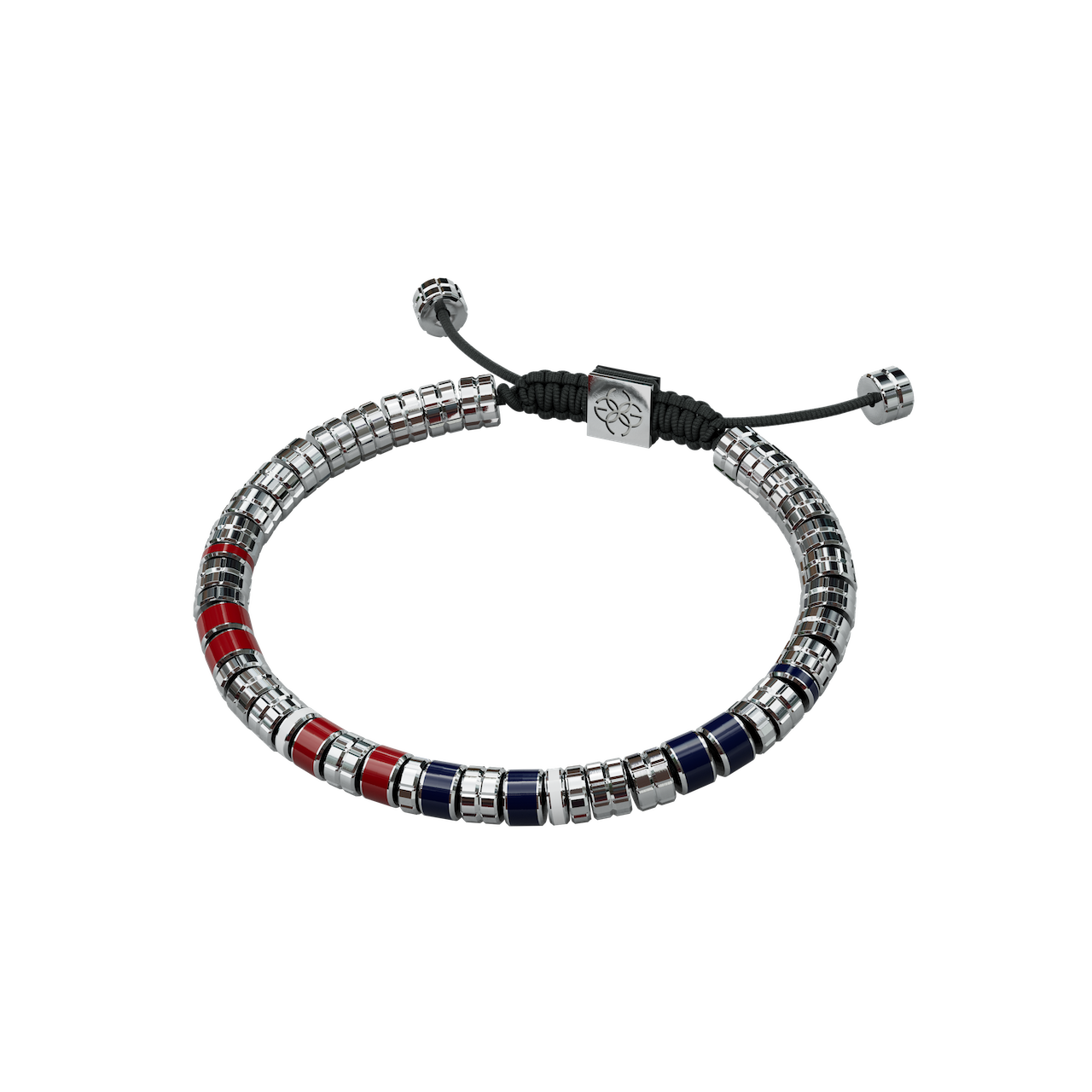 Bracelet - EV - Silver - Red & Blue