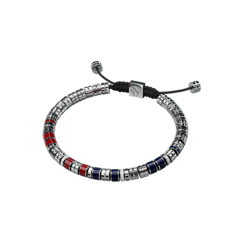 Bracelet - EV - Silver - Red & Blue
