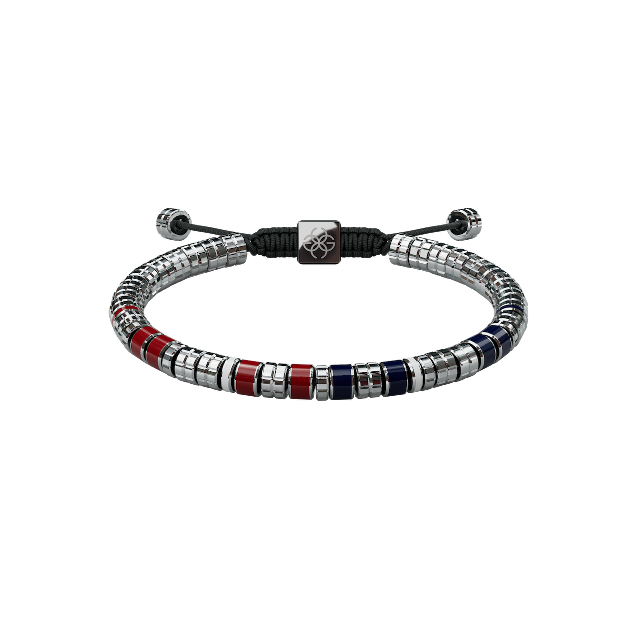 Bracelet - EV - Silver - Red & Blue
