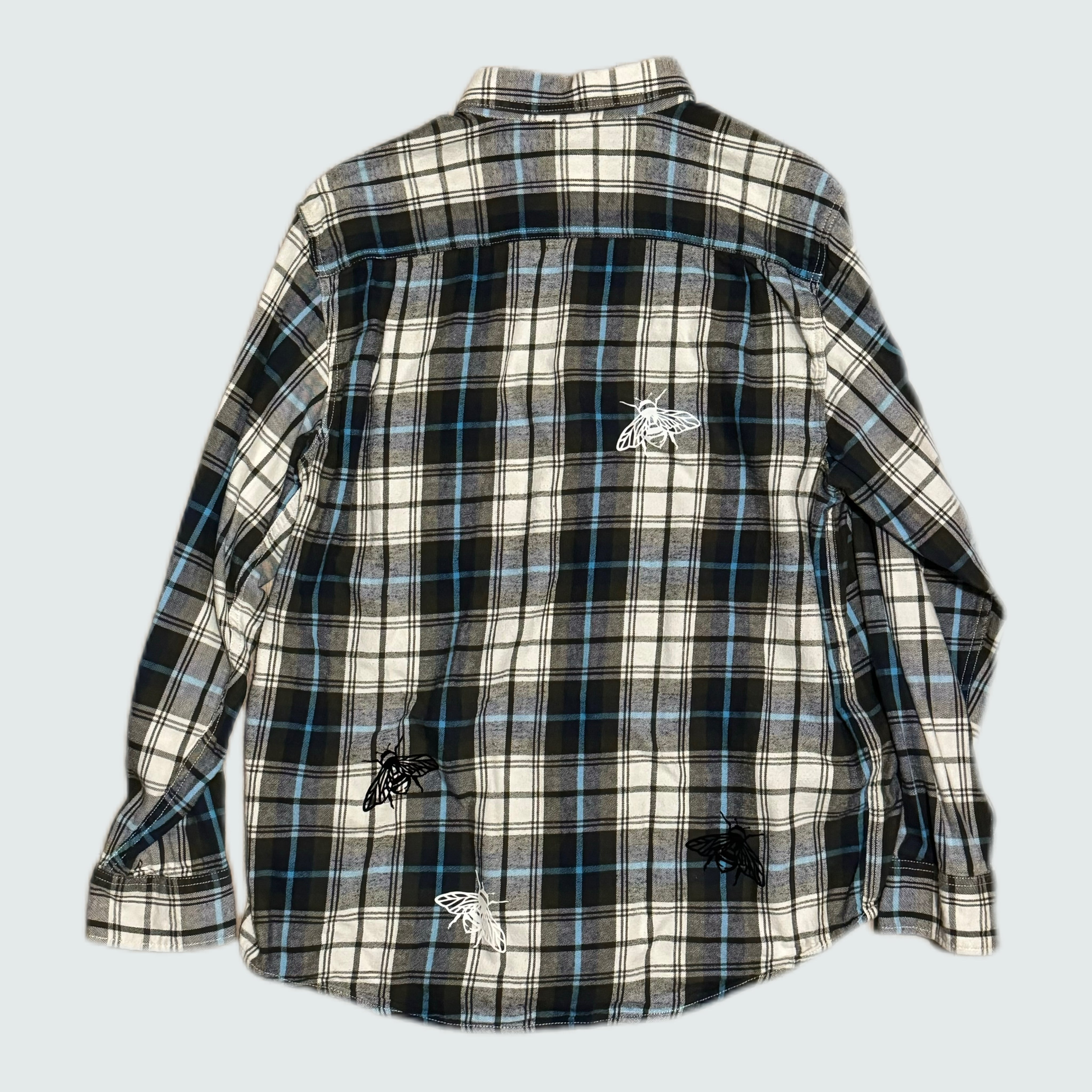 Vintage Plaid Shirt “standard blue” (L)