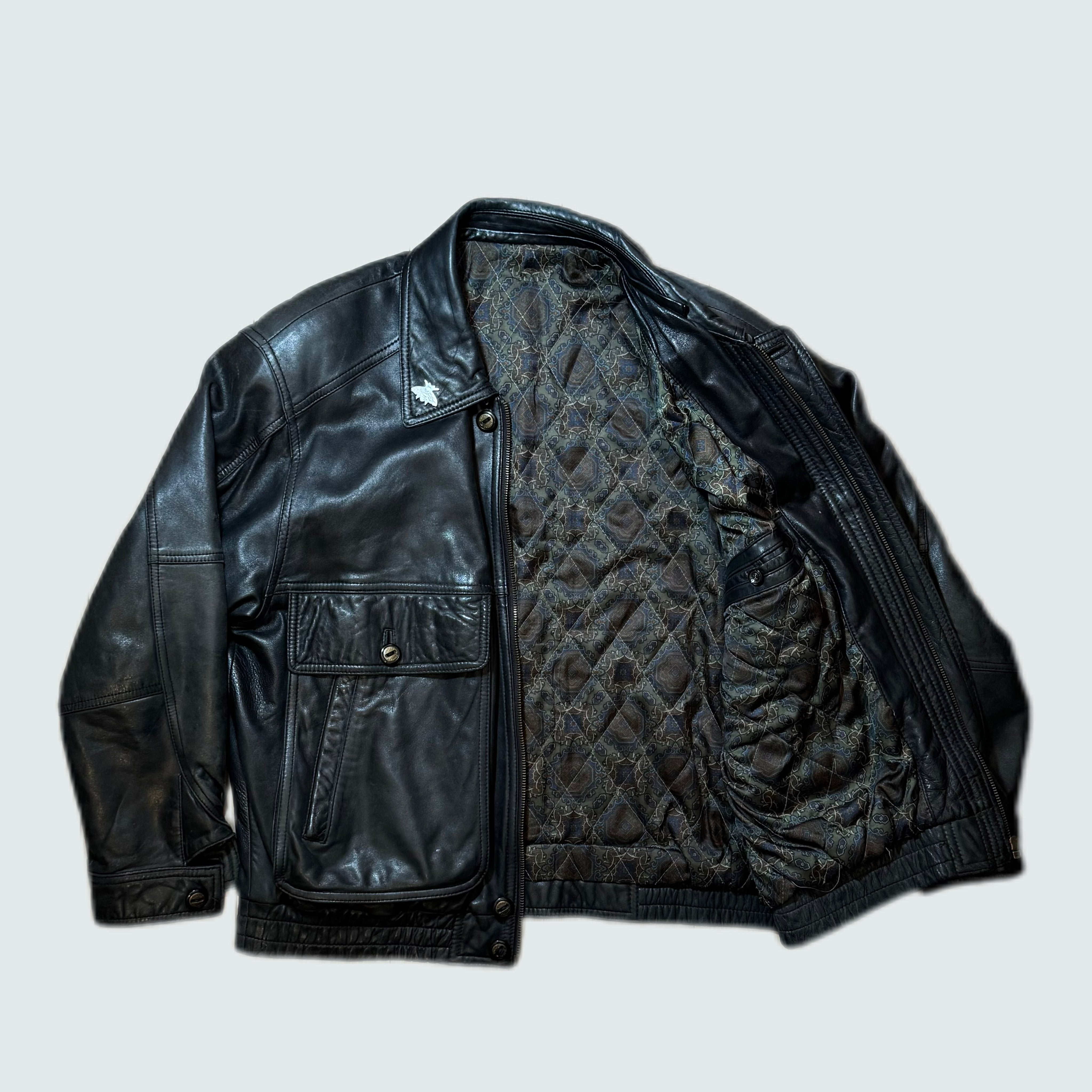 [VINTAGE] LEATHER JACKET “NATIVE” (L)