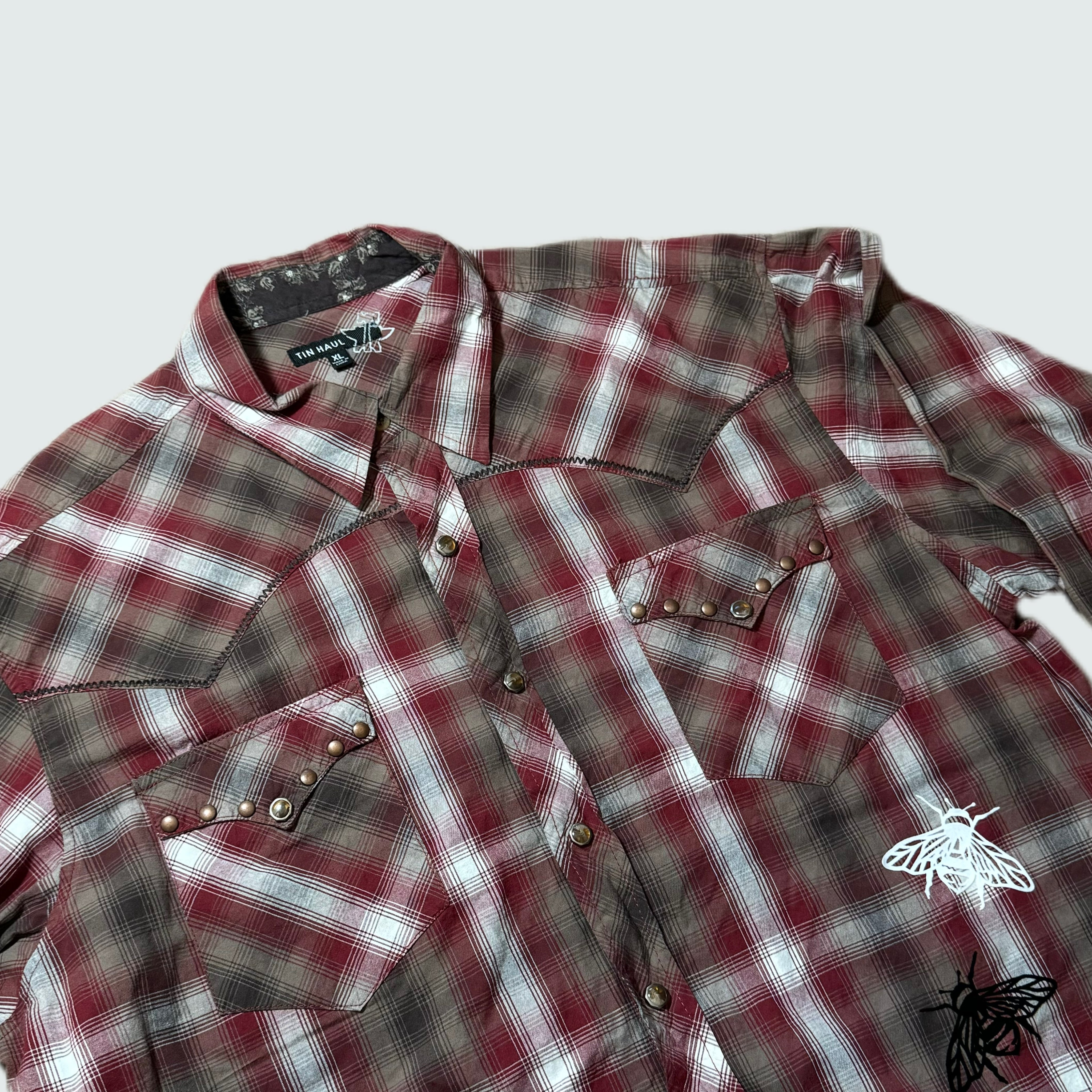 Vintage Plaid Shirt “TIN HAUL” (XL)