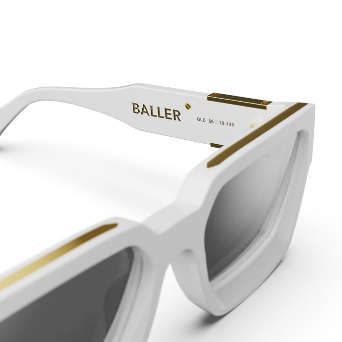 Sunglasses - Baller - White / Gold