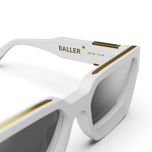 Sunglasses - Baller - White / Gold