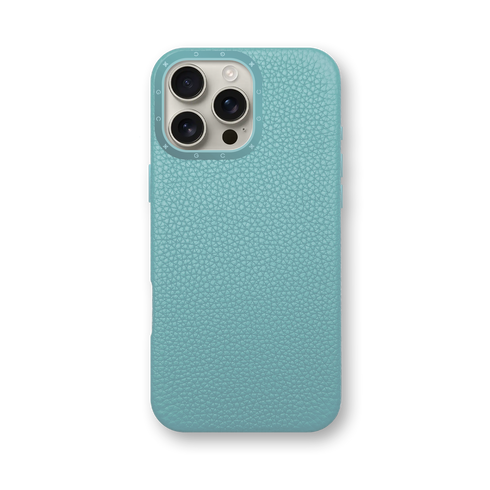 iPhone Case 16 / Full-Grain Leather - Sky