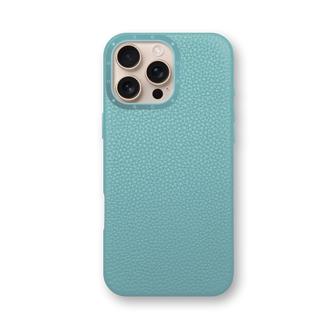iPhone Case 16 / Full-Grain Leather - Sky