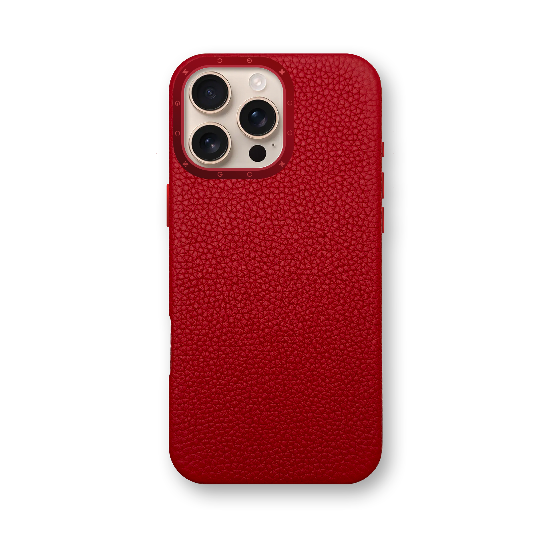 iPhone Case 16 / Full-Grain Leather - Cherry