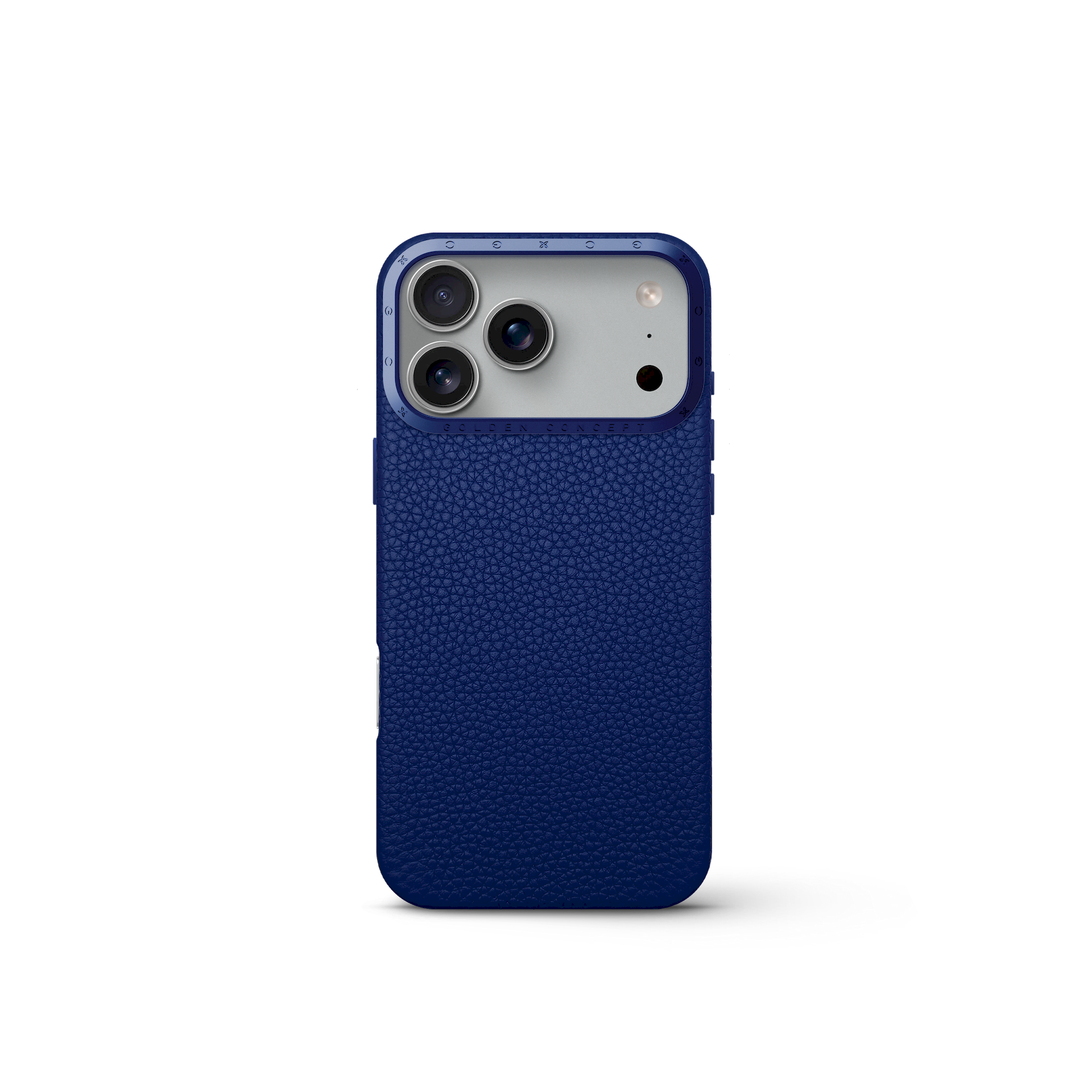 Deep Blue Leather Case, iPhone 17 Pro, Pro Max & Air | GOLDEN