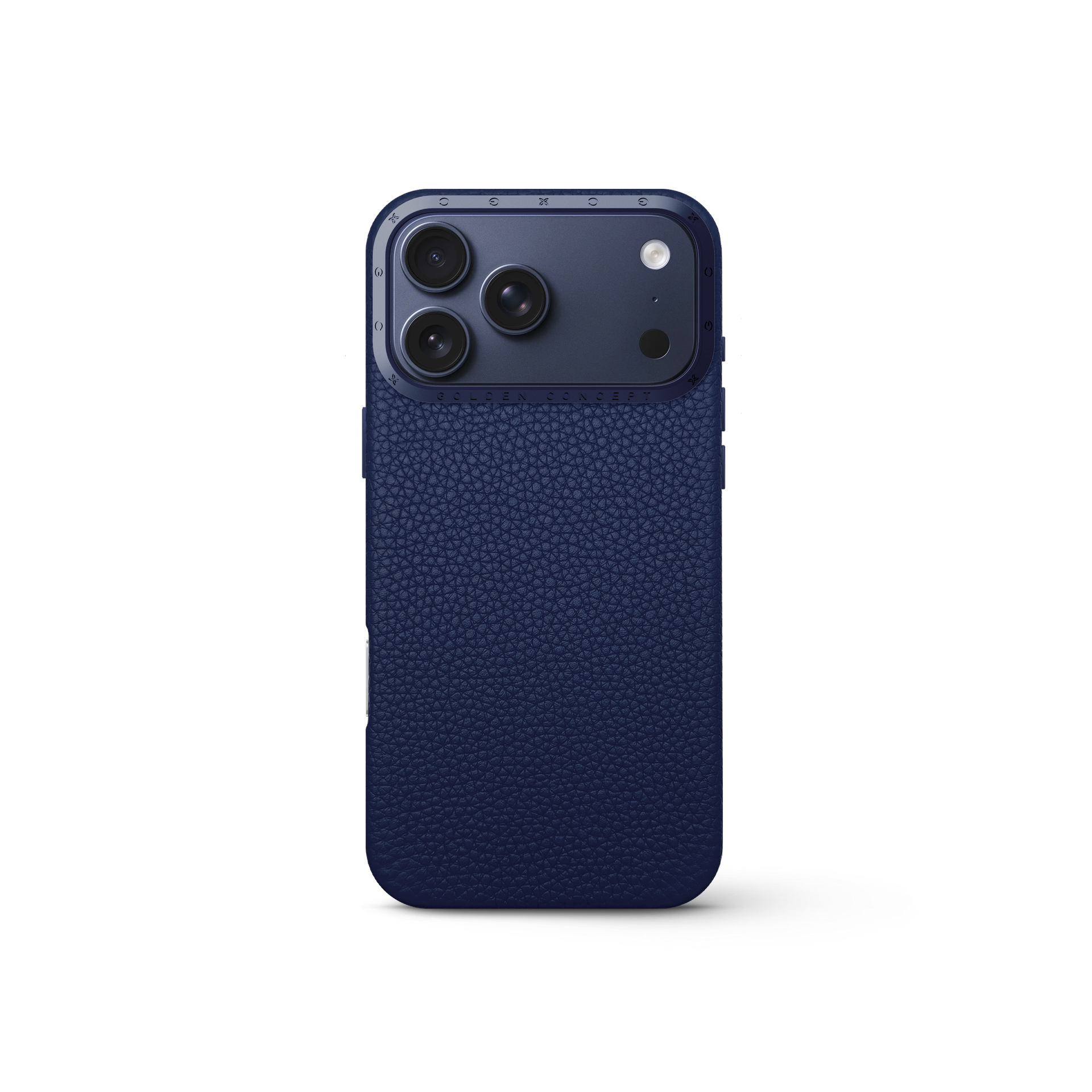 Deep Blue Leather Case, iPhone 17 Pro, Pro Max & Air | GOLDEN