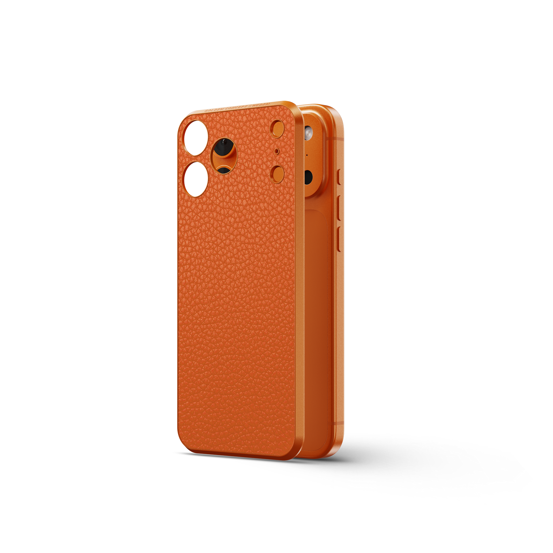 iPhone Case 17 / Magnetic Shield - Full-Grain Leather - Orange