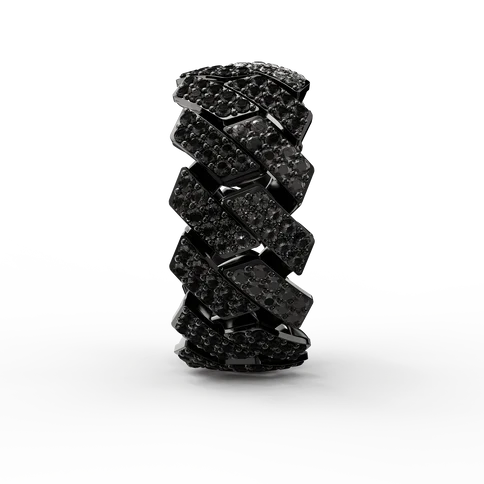 Ring - Cuban Iced - Black
