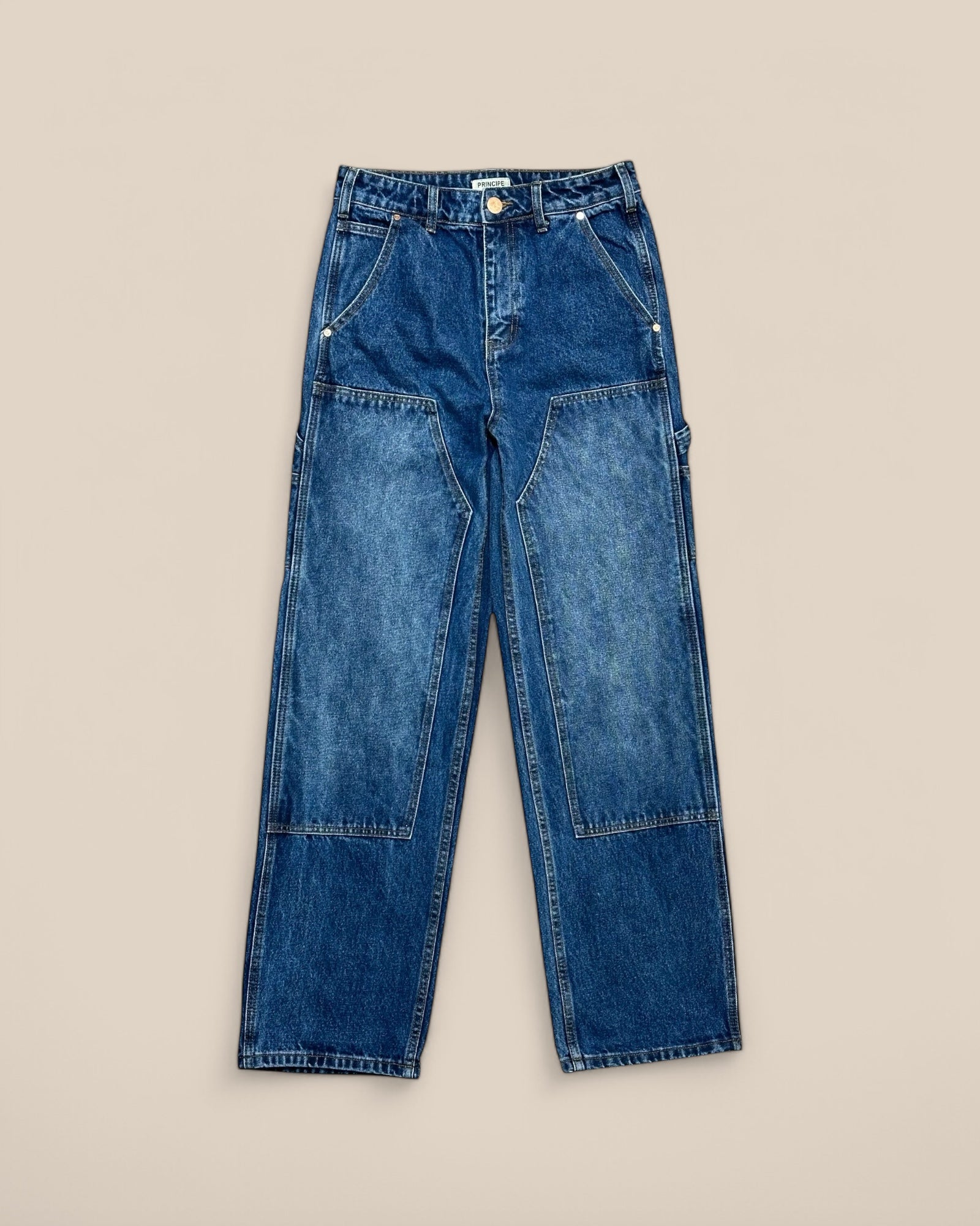 DOUBLE KNEE DENIM - BLUE