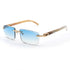 Sunglasses - MONOFACE HORN BLUE