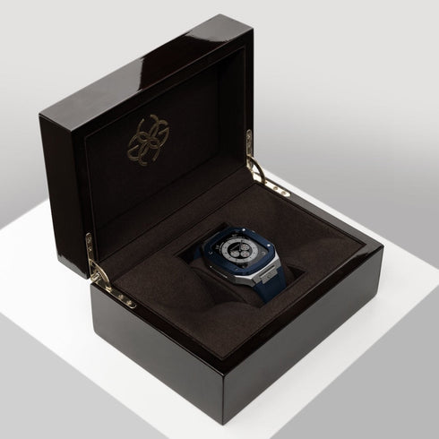 Apple Watch Case - SP44 - Silver / Blue