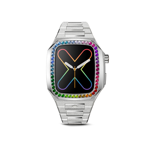 Apple Watch Case - EVF45 - RAINBOW Silver