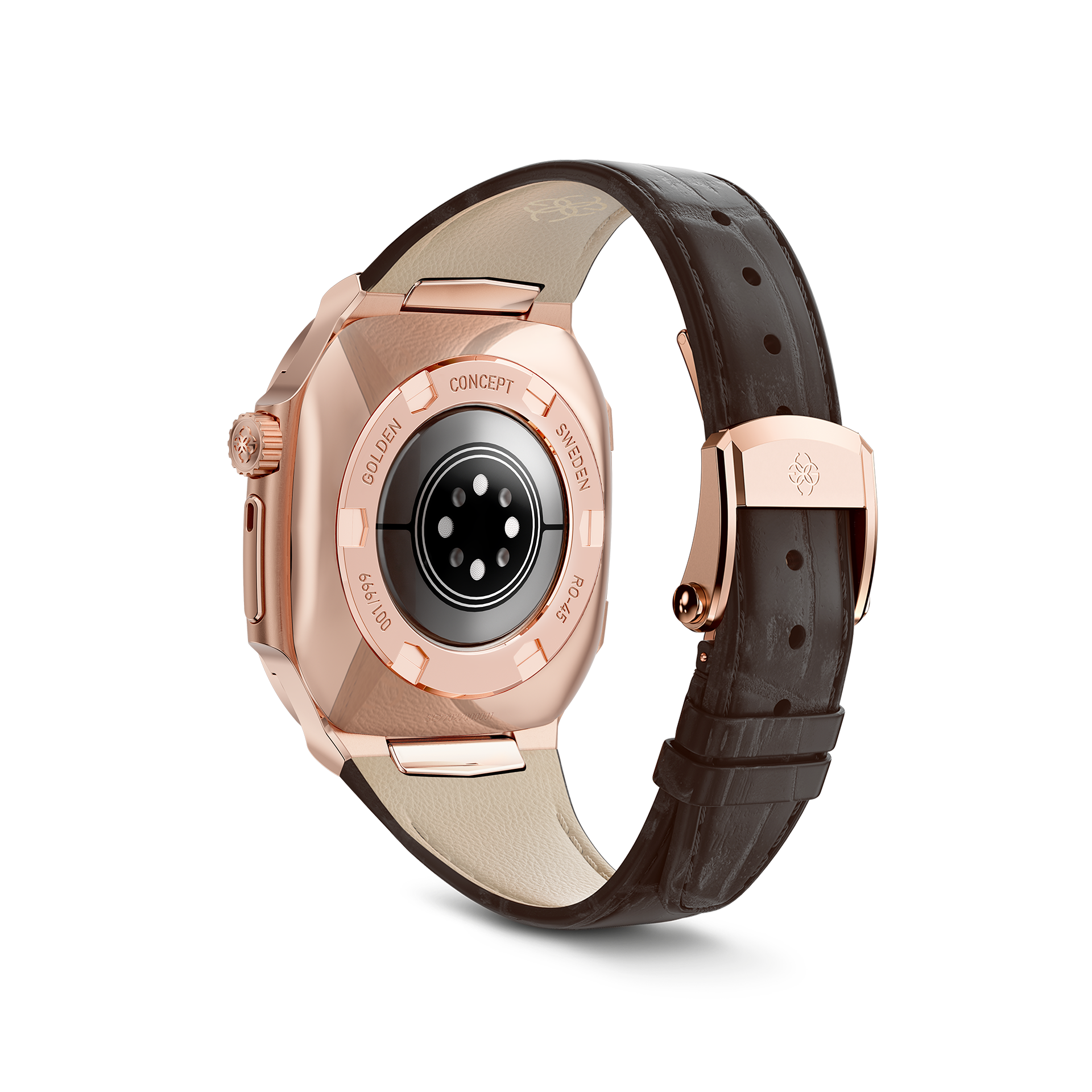 Apple Watch Case - ROL45 - Rose Gold / Brown