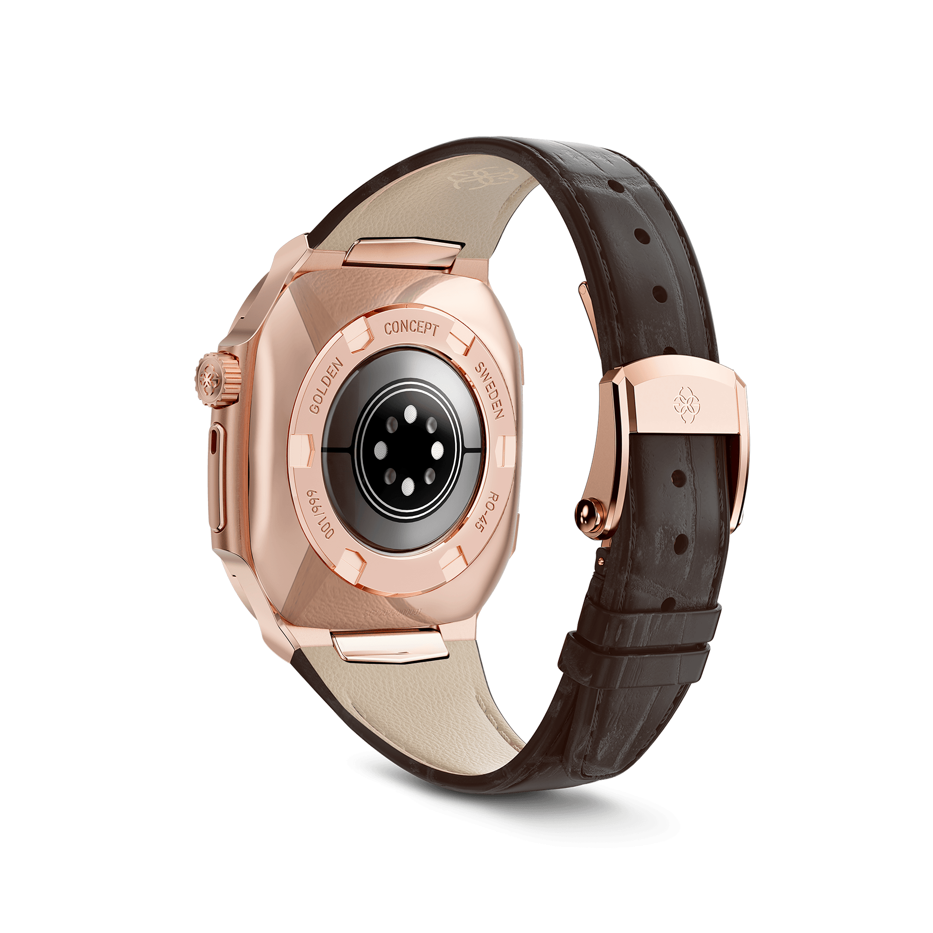 Apple Watch Case - ROL45 -  Rose Gold / Brown