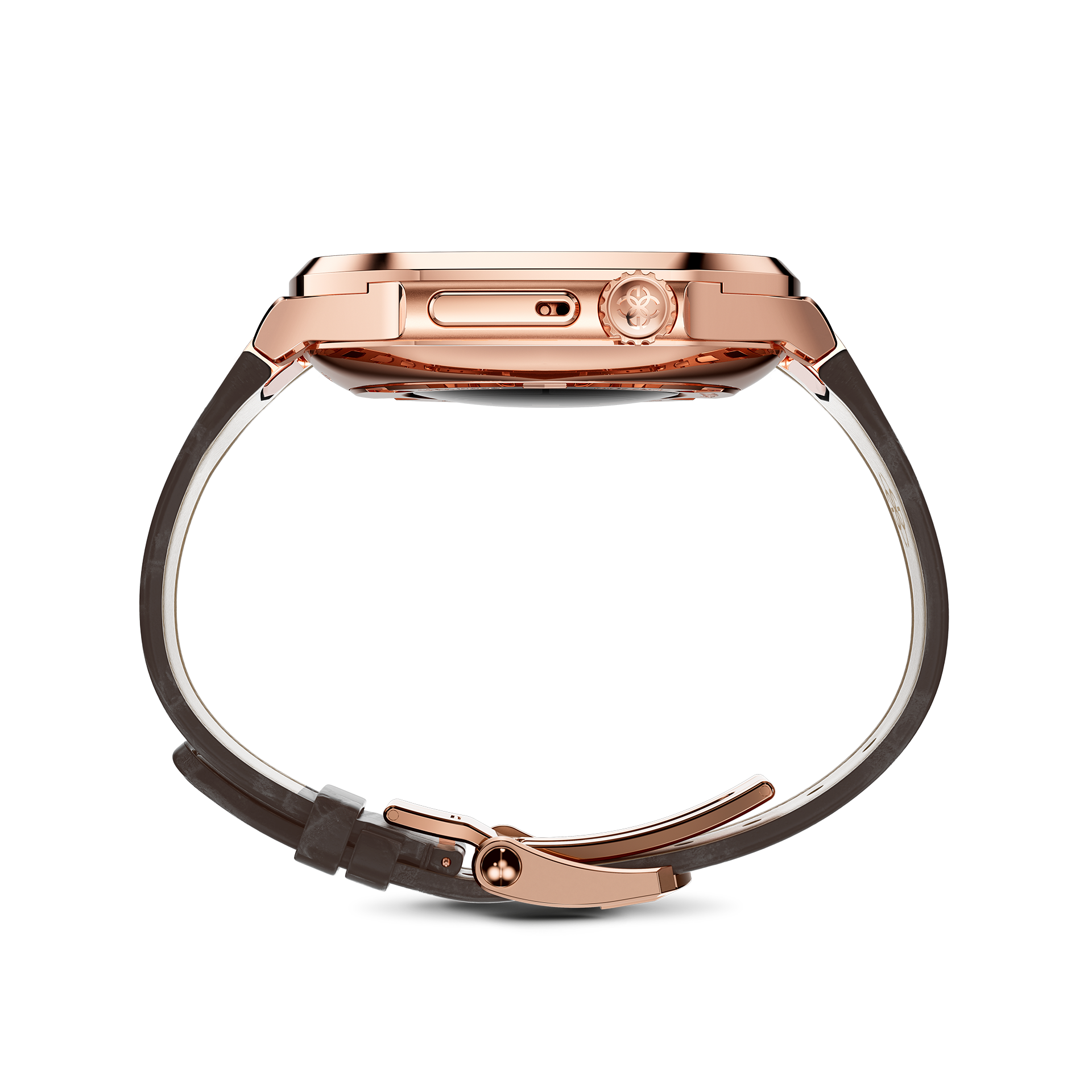 Apple Watch Case - ROL45 -  Rose Gold / Brown