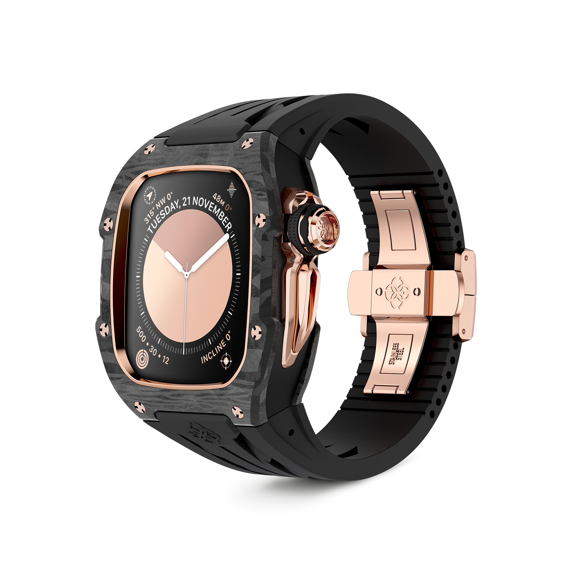 Apple Watch Case / RSCIII46 - Rose Gold Carbon