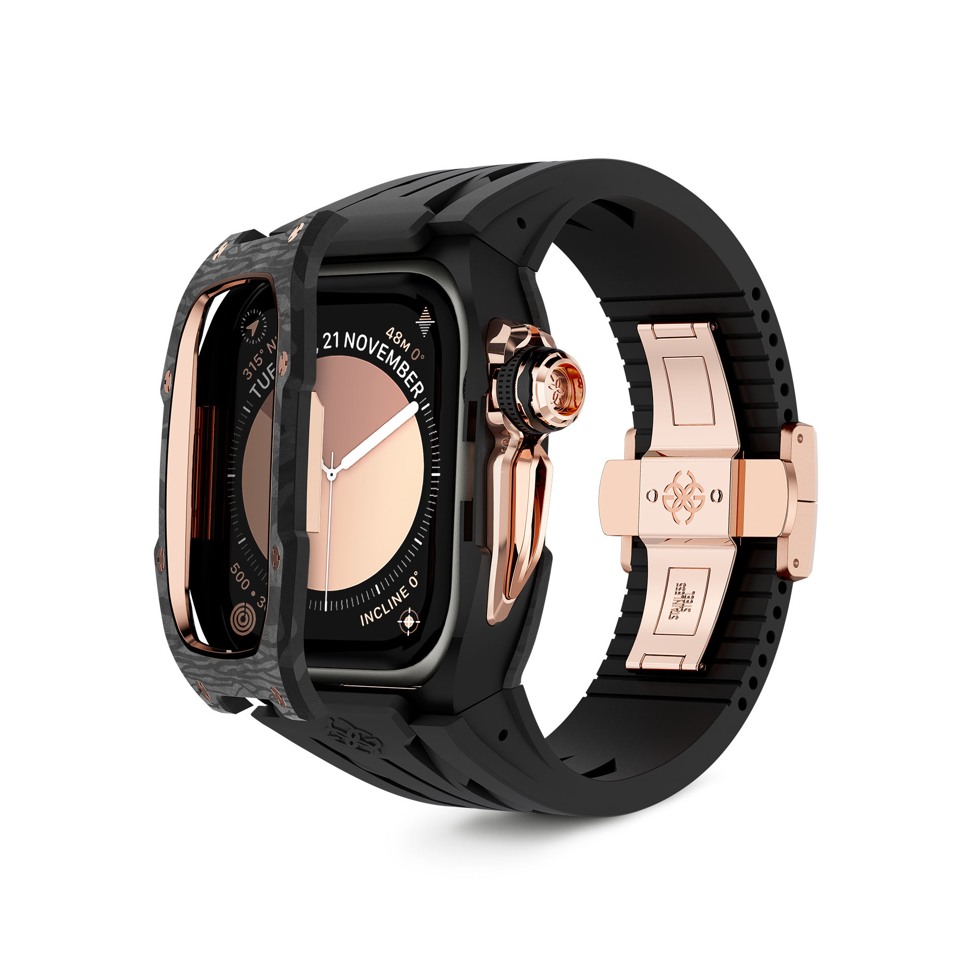 Apple Watch Case / RSCIII46 - Rose Gold Carbon