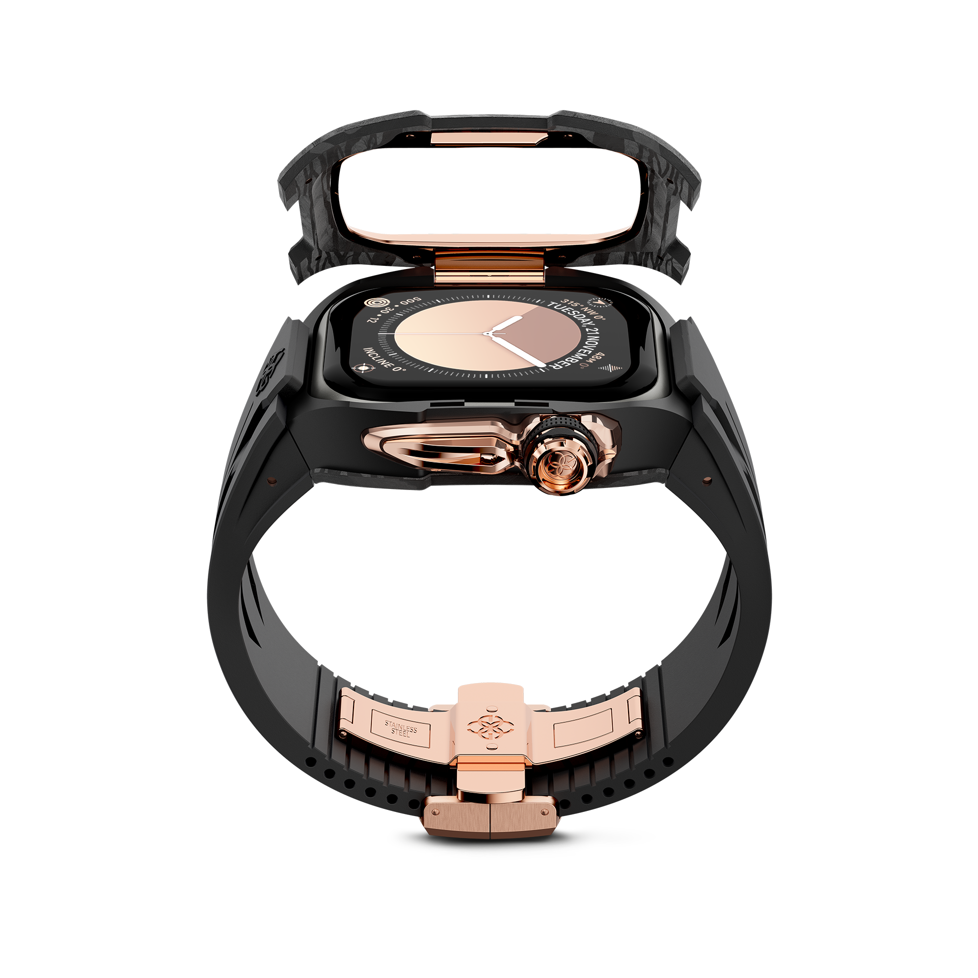 Apple Watch Case / RSCIII46 - Rose Gold Carbon