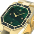 Octagonal Enamel Diamond Watch - Willow Whisper