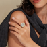 Luxe Classic Diamond Watch Ring - Checkered Mosaic