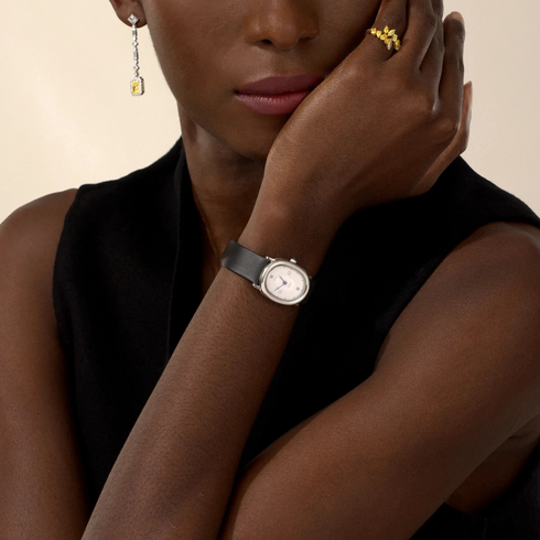 Oval Bubble Diamond Watch - Azure Frost