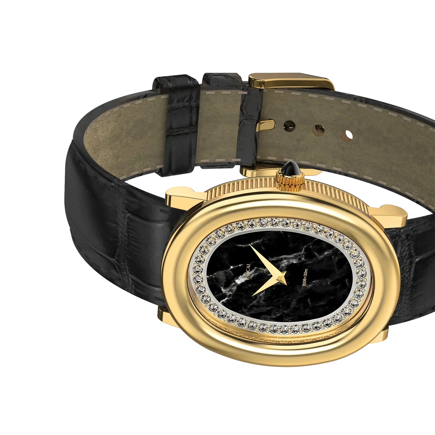 Oval Royale Diamond Watch - Twilight Marble