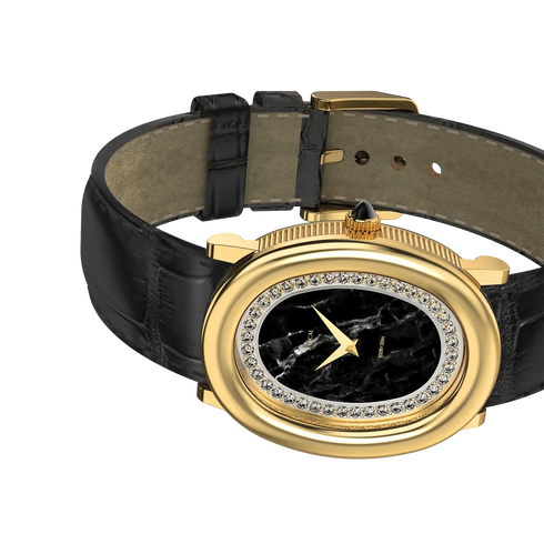 Oval Royale Diamond Watch - Twilight Marble