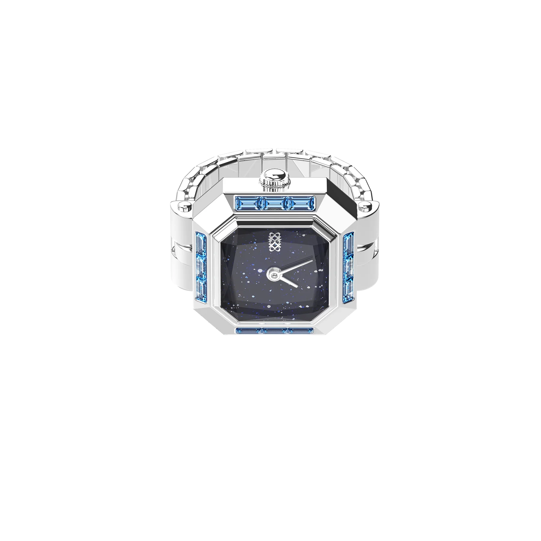Sofia Prism Cocktail Watch Ring - Starry Night