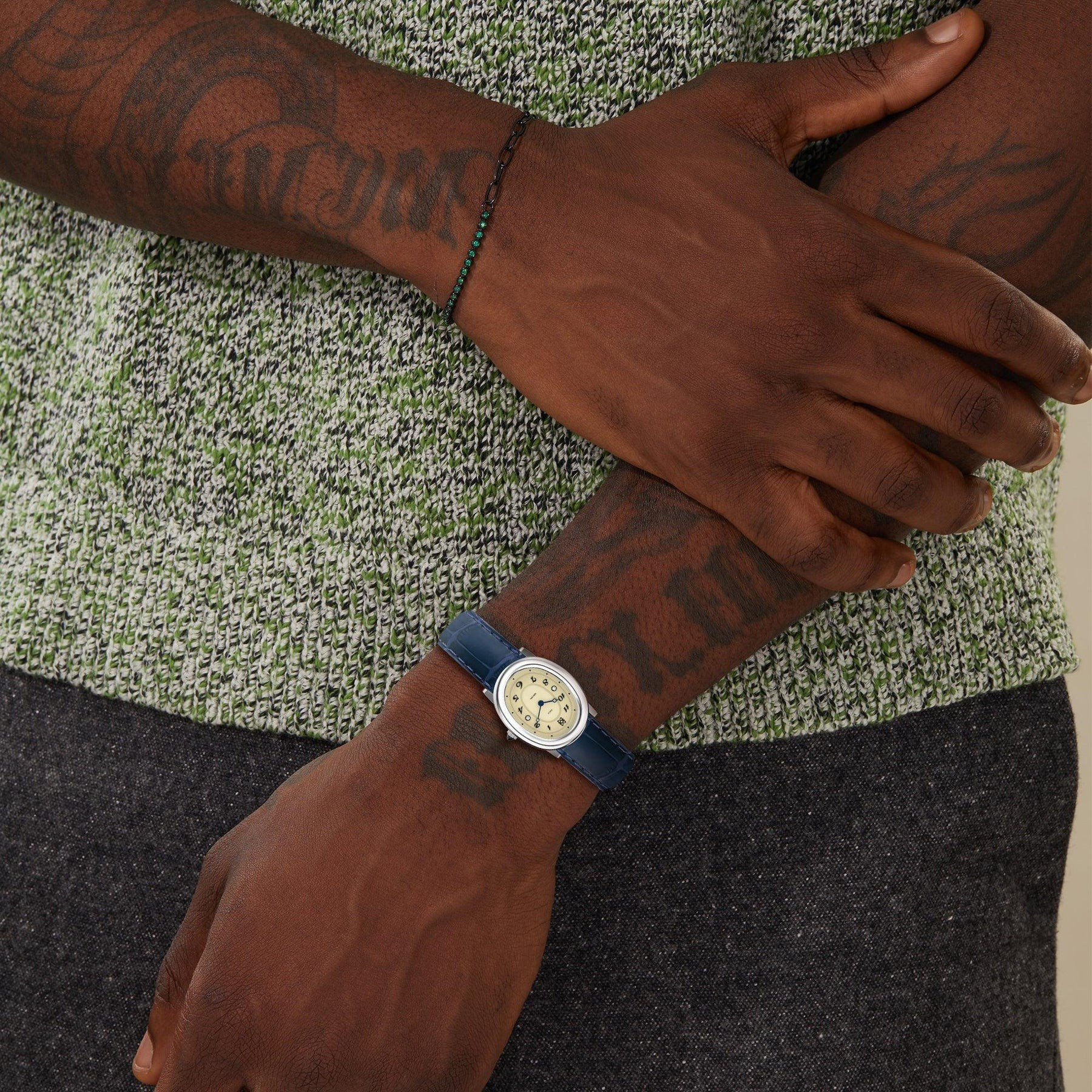 Oval Bubble Diamond Watch - Abysmal Sea